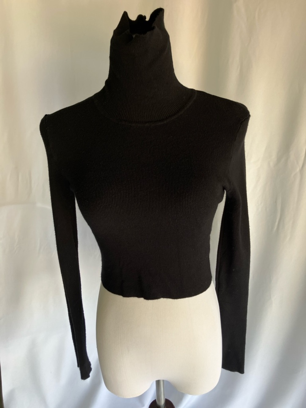 Forever 21 Black Ribbed Turtleneck Sweater